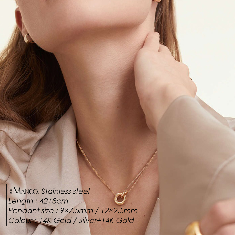 EMANCO 스테인리스 스틸 투톤 펜던트 여성용 짧은  - Birth Flower Necklace 리뷰 및 가격