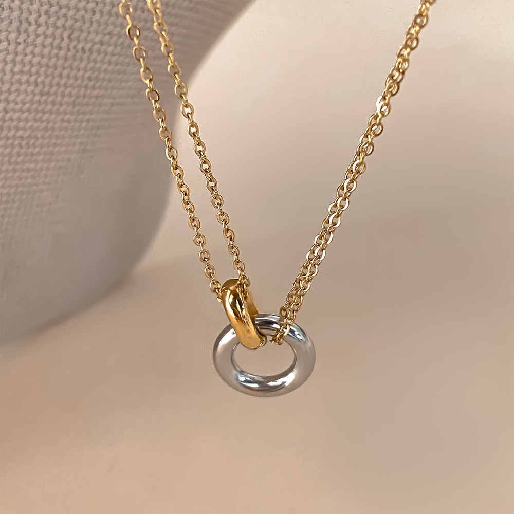 EMANCO 스테인리스 스틸 투톤 펜던트 여성용 짧은  - Birth Flower Necklace 리뷰 및 가격