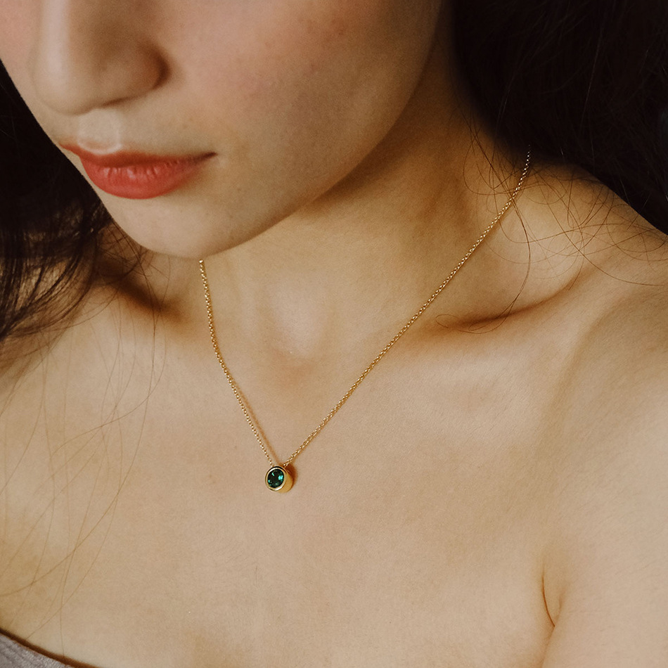 스테인리스 스틸 12 탄생석 펜던트 목걸이, 다채로운  - Birth Flower Necklace 리뷰 및 가격