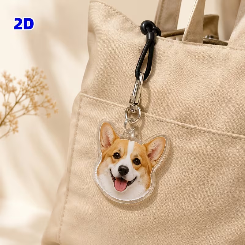 반려동물 사진을 넣어 맞춤 제작한 아크릴 키링 - 반려 - Pet Portrait Custom 리뷰 및 가격
