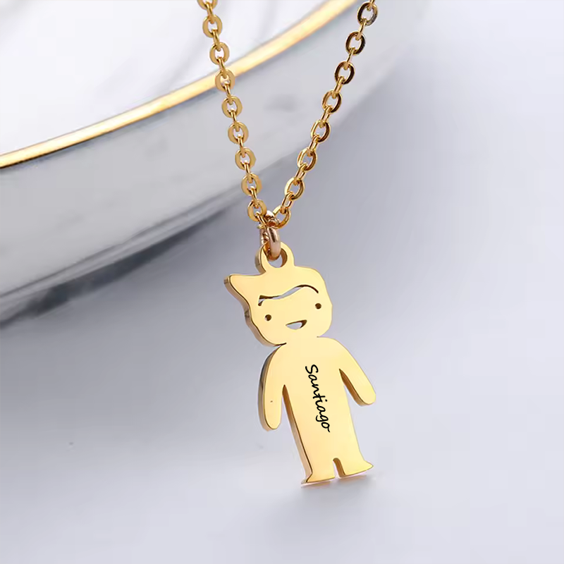 맞춤형 스테인리스 스틸 가족 이름/문자 각인 펜던트 목 - Birth Flower Necklace 리뷰 및 가격